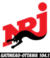 Ancien logo de NRJ Gatineau-Ottawa 104,1 du 24 août 2009 au 22 août 2015.