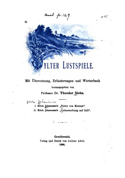 Datei:Siebs Johannsen Lustspiele 1898.djvu
