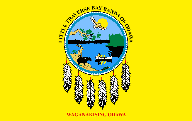 Ofbyld:Flagge fan de Little Traverse Bay Troepen fan Odawa Yndianen.PNG