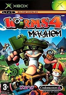 כותר משחק הווידאו: "Worms 4 Mayhem" (2005)