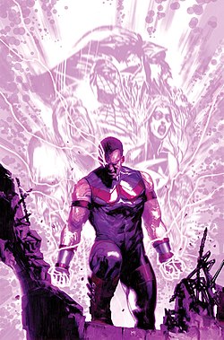 וונדר מן, כפי שהופיע על עטיפת החוברת New Avengers Annual Vol.2 #1 מספטמבר 2011, אמנות מאת גבריאל דל'אוטו, מארק באגלי, אנדי לאנינג ופרנק מרטין.