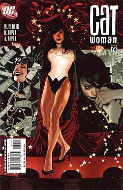 זטאנה, כפי שהיא מופיעה על עטיפת החוברת Catwoman Vol. 3 #72 מדצמבר 2007. אמנות מאת אדם יוז.