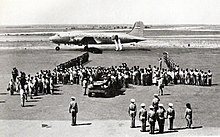 מטוס אל על אשר הביא את עצמותיו לישראל, אוגוסט 1949