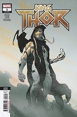 גור שוחט האלים, כפי שהופיע על עטיפת החוברת King Thor #1 מנובמבר 2019, אמנות מאת אסאד ריביק.