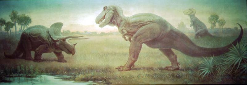 קובץ:Tyrannosaurus Triceratops Charles Knight.jpg