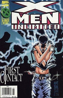 בולט, כפי שהופיע על עטיפת החוברת X-Men Unlimited #8 מאוקטובר 1995. אמנות מאת אדם פולינה ואיאן הרקין.