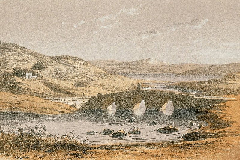 קובץ:Daughters of Jacob Bridge over the Jordan River Etching by Johann Martin Bernatz.jpg