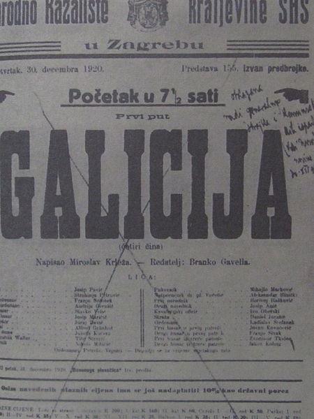 Datoteka:Plakat krležine drame Galicije.JPG