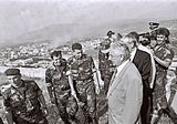 Predsjednik dr. Franjo Tuđman na kninskoj tvrđavi nakon Opracije Oluje