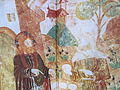 freska Antona s Padove u crkvici sv. Roka u Draguću, prikaz Napastovanja u pustinji