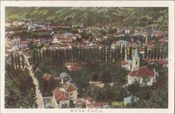 Razglednica Foče iz 1930. godine. Crkva je na desnoj strani.