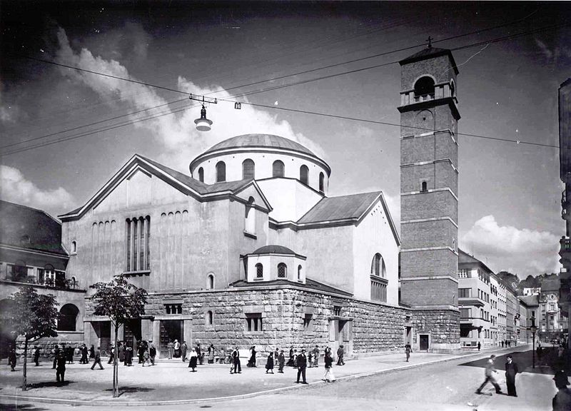 Datoteka:Viktor Kovačić- Crkva sv. Blaža, Prilaz Gjure Deželića- Primorska ulica, Zagreb 1910. - 1913.jpg