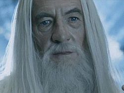Fehér Gandalf (Ian McKellen) Peter Jackson A Gyűrűk Ura: A két torony című filmjében