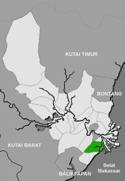 Peta lokasi kecamatan Muara Jawa
