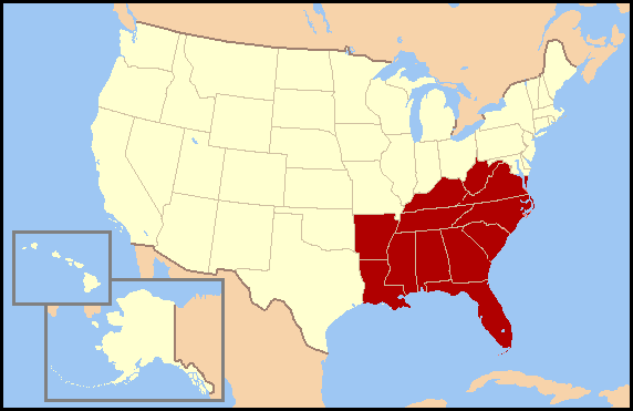 Berkas:US map-South East.png