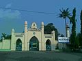 Gapura paduraksa memasuki halaman masjid