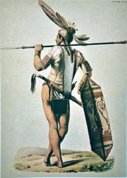 Berkas:Dayak Ngaju Warrior by W.T. Gordon 1857.jpg