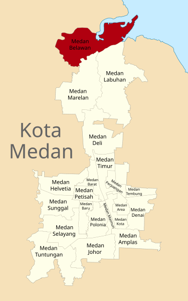Berkas:Peta Lokasi Kecamatan Medan Belawan Kota Medan.svg