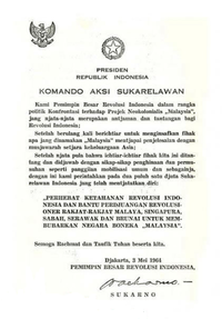 SERANGAN INDONESIA KE MALAYSIA ERA SOEKARNO