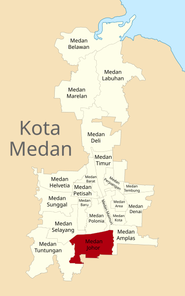 Berkas:Peta Lokasi Kecamatan Medan Johor Kota Medan.svg