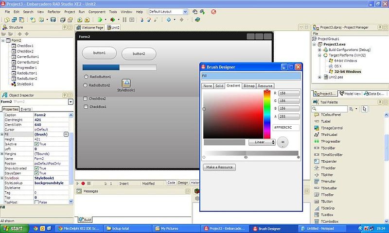 Berkas:Delphi XE2 IDE Screen shot.jpg