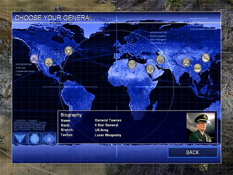 Berkas:Command and Conquer Generals Zero Hour general selection screen.jpg