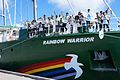 Volunteer Greenpeace dari Manokwari yang mewarnai perjalanan Rainbow Warrior ketiga