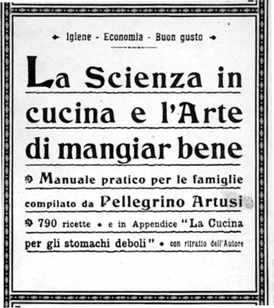 Il Manuale dell'Artusi' frontespiece, in a 1910 edition