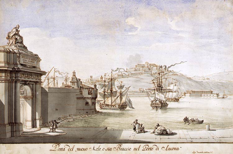 File:Luigi Vanvitelli - Disegno della Porta del nuovo molo, ovvero Arco Clementino (2).jpg