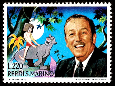 Francobollo dedicato a Walt Disney