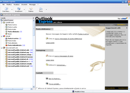 Schermata di Outlook Express