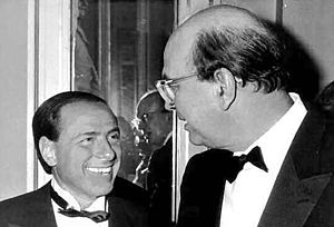 Berlusconi e Craxi nel 1984