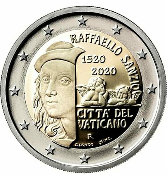 File:2 euro commemorativo vaticano 2020 Sanzio.jpeg