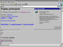 Screenshot di Internet Explorer 1.0 su Windows 95