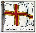 Bandiera del Granducato di Toscana (uso marittimo, XVIII secolo).