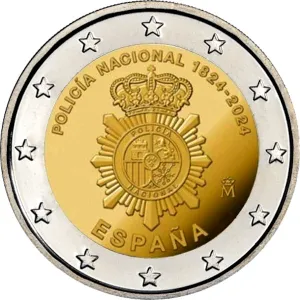 File:2 euro commemorativo 2024 spagna polizia.webp