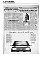 Articolo sulla sentenza di primo grado, La Stampa del 10/03/1989