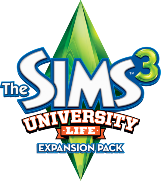 File:The Sims 3 University Life logo.png