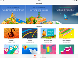 L'applicazione Swift Playgrounds su iOS 10.