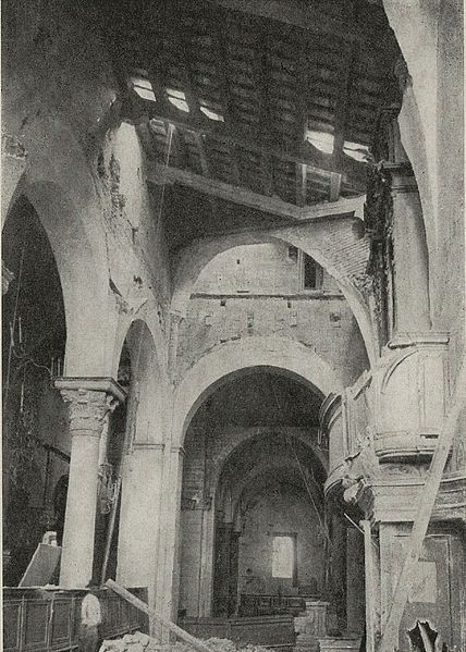 File:Duomo di san ciriaco danneggiato dai bombardamenti austriaci del 1915.jpg