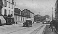 Corso Buenos Aires verso piazzale Loreto (quando ancora si chiamava "rondò Loreto"), che si vede sullo sfondo, a Milano negli anni venti del XX secolo