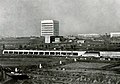 Foto del 1940 con al centro la stazione Esposizione Ovest in avanzato stato di costruzione