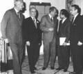 Silone con Spender, al convegno di letteratura araba (Roma, 1961)