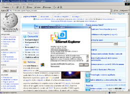 Screenshot di Internet Explorer 5.5 su Windows Me