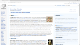 La pagina principale di Wikipedia su Microsoft Edge