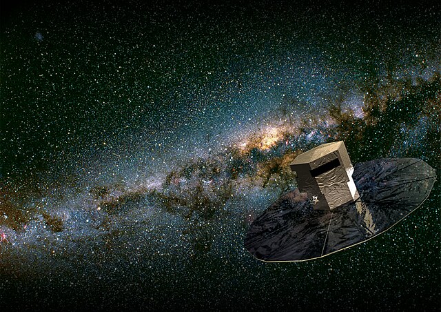 Interpretazione artistica del satellite Gaia dell'ESA. Foto ESA.