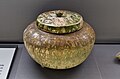 茨木市安威出土 三彩有蓋壺（重要文化財） 大阪府茨木市。東京国立博物館展示。