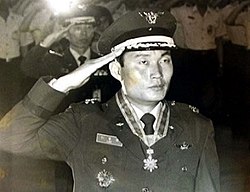 1983년 소령 임관식에서의 이웅평. 한국일보 제공