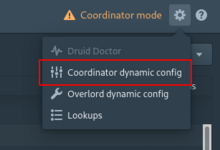 Selecting coordinator dynamic configuration