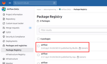 Location of the Airflow package built by GitLab-CI